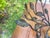 Metal Vintage Brutalist Hand Forged Metal Leaf Centerpiece Bowl Sculpture For Sale - Image 7 of 11