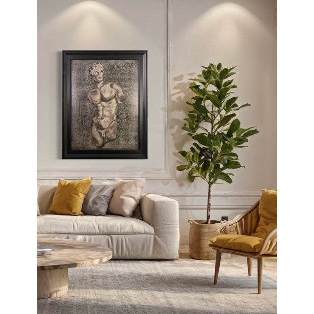 In collaboration with my husband, John Velo, this piece explores the classical male torso through a modern, textural...