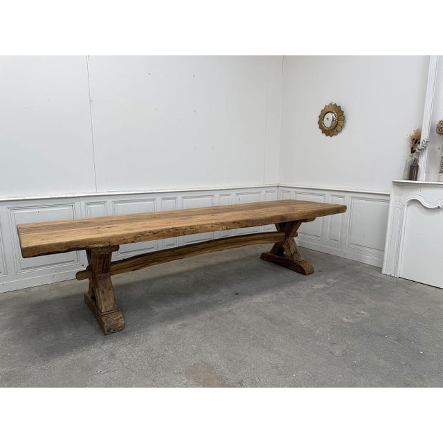 Matching the table we also sell on this site, this large solid oak bench dates from the 1950s. In perfect condition, it's...