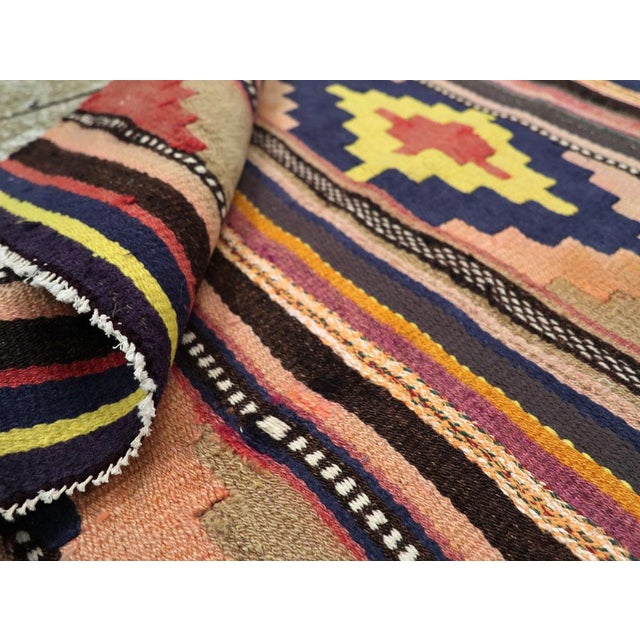 Brick Red Galerie Shabab Collection Vintage Persian Flatweave Kilim Rug For Sale - Image 8 of 8