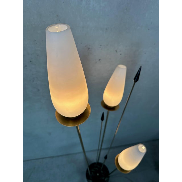 Vintage Brass Floor Lamp from Lunel, 1950s For Sale - Image 9 of 12