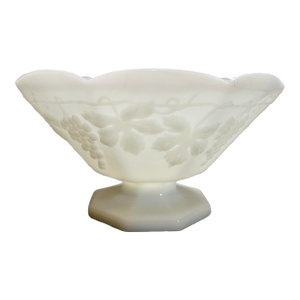 “Harvest Grape” Milk Glass Centerpiece Bowl