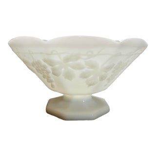 Vintage “Harvest Grape” Milk Glass Centerpiece Bowl For Sale