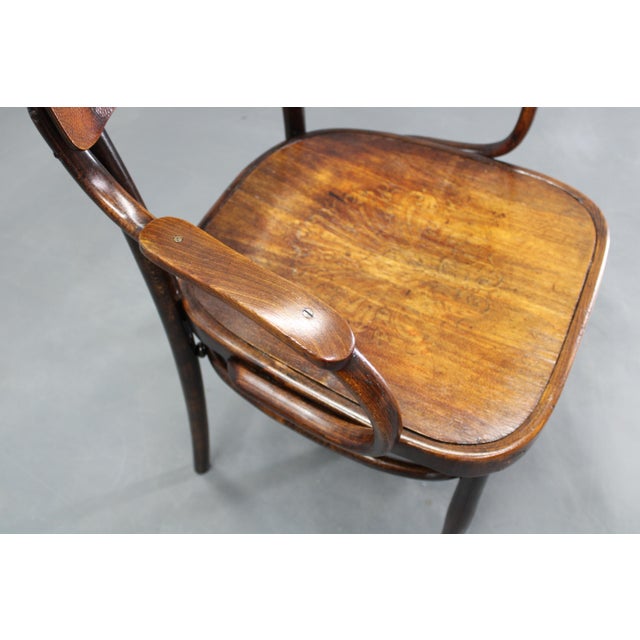 Wood No. 57 Beech Chair from Thonet, Czechoslovakia, 1940s For Sale - Image 7 of 18