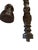 Coffee Pair of Oversized Hand-Turned Rustic Wood Candlesticks, 25” & 19” For Sale - Image 8 of 8