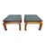 Vintage Ming Coffee Tables With Etched Stone Tops - a Pair For Sale