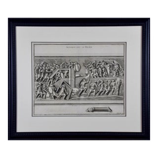"Attack With a Battering Ram": An 18th Century Engraving by Montfaucon, 1719 For Sale