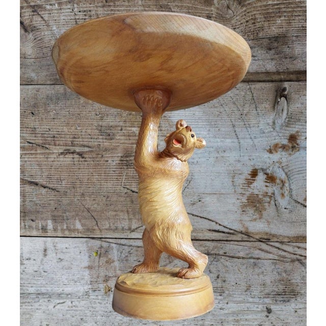 Black Forest Bear Fruit Bowl, 1950s For Sale - Image 4 of 11