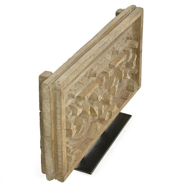 Wooden Sculpture on a Base For Sale - Image 5 of 6