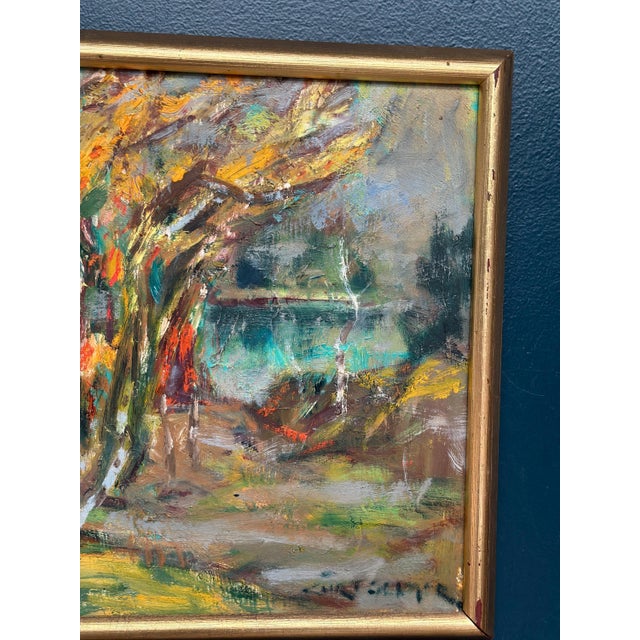 Curt Selmer, Autumn Landscape, 1950s, Oil on Panel, Framed For Sale - Image 10 of 18