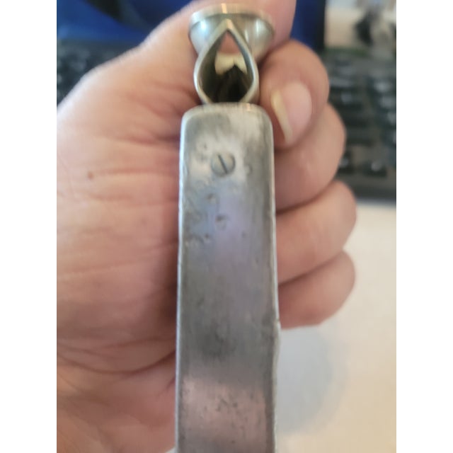 Metal Antique c.1890 Silver Plate Figural Hound Dog Profile Cigar Cutter 6 3/8" For Sale - Image 7 of 8