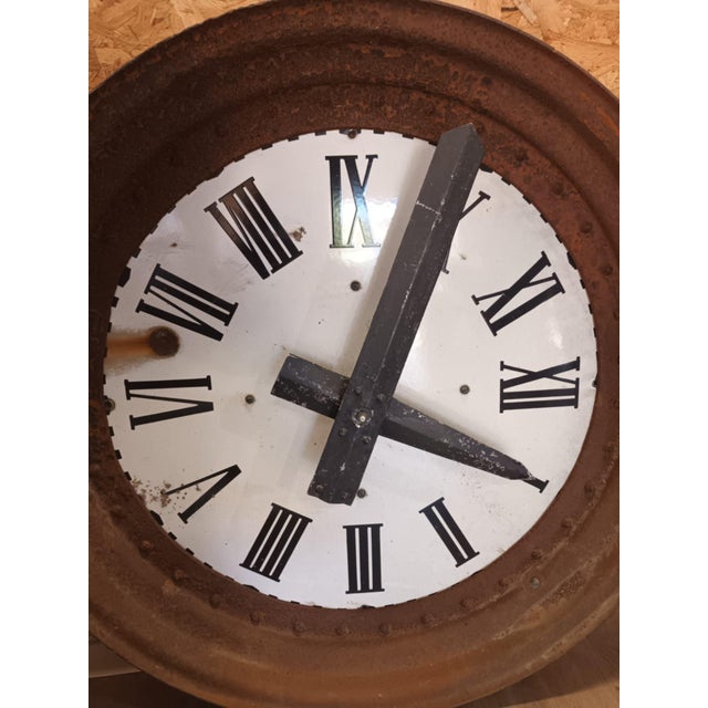 Sheet Metal Station Clock, 1890s For Sale - Image 3 of 8