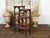 Anglo-Indian 1930s Black Painted Tiered Shelf with Carved Scrolling Foliage For Sale In Atlanta - Image 6 of 11