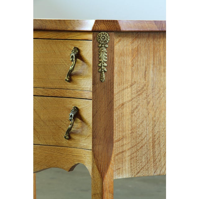 Vintage Danish Oak Nightstands with Hand-Carved Drawer Fronts, 1970s, Set of 2 For Sale - Image 18 of 18