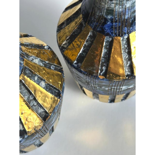 Mid-Century Modern Italian Ceramic Vases by Fratelli Fanciullacci, 1960s, Set of 2 For Sale - Image 4 of 11