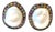 Bochic “Capri” Vintage Multi Sapphire & Pearl Earrings Set In 18K Gold & Silver For Sale