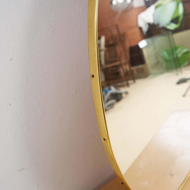 Oval Mirror with Gilt Frame For Sale - Image 3 of 5