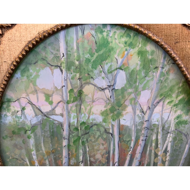 20th Century Woodland Watercolor Art For Sale - Image 4 of 7