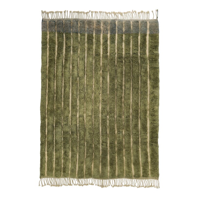 Hand-Knotted Wool Rug by Azele Studio For Sale