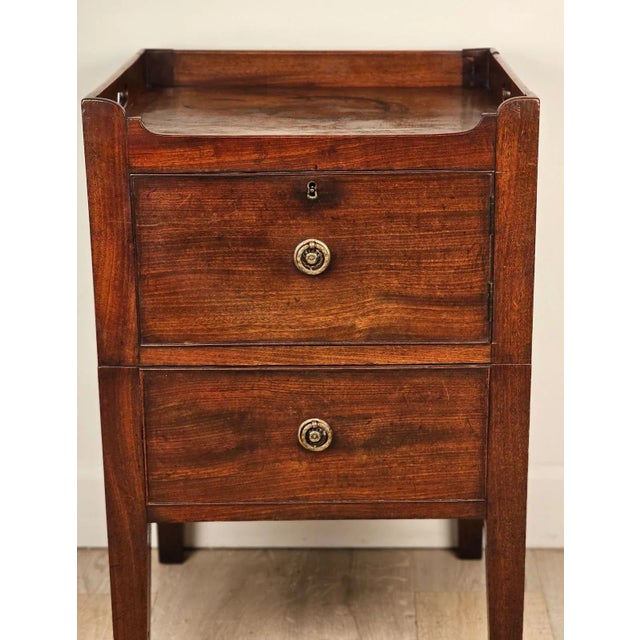 A George III Period mahogany commode, circa 1790. Wonderful old patina and color. These pieces are great where you need a...