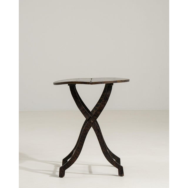 Mid 20th Century France Chinoiserie Tan Wood Side Table For Sale - Image 10 of 10