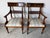 Brown Vintage Neoclassical George Jacob-Style Carved Wood Armchairs – A Pair For Sale - Image 8 of 16
