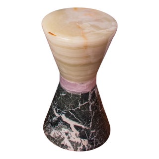 Side Table in Onyx and Marble by Forzini For Sale