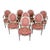 Fine Set of 8 French Directoire Louis XVI Style Paint Decorated Dining Chairs For Sale