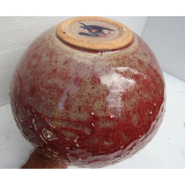Japanese Tsubo California Otis School-Style Sgraffito Studio Pottery Seed Pot For Sale - Image 13 of 18