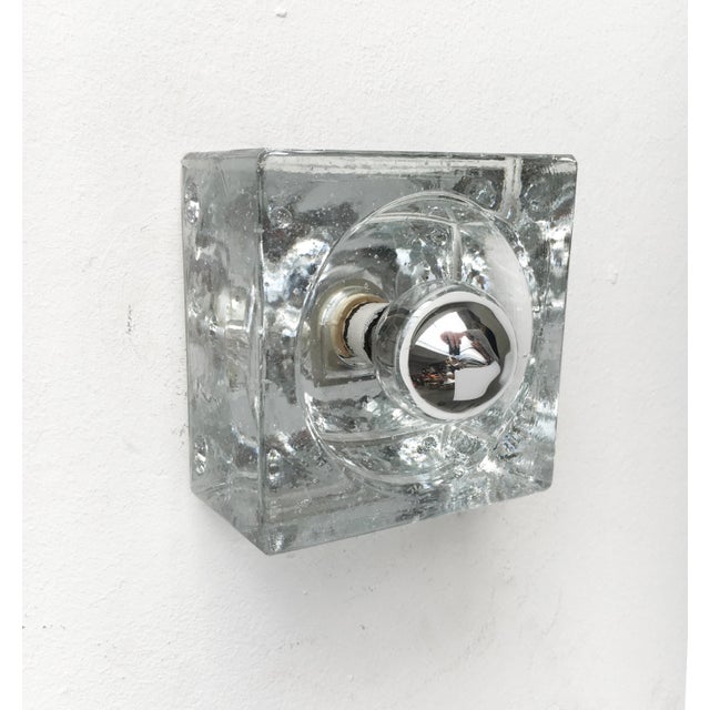 Vintage German Space Age Type 310 Glass Wall Lamps by Ludwig Beilharz for MZ Müller & Zimmer Leuchten, 1970s, Set of 6 For Sale - Image 16 of 18