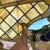 Yellow Antique Art Nouveau Colored Stained Glass Fruit 27 X 75 Arched Transom Window, B For Sale - Image 8 of 18