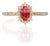 Aaa Padparadscha Sapphire Ring With Earth-Mined Diamond Accents: Solid 14k Gold For Sale