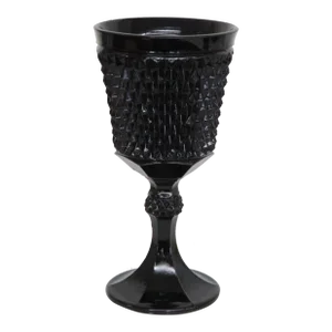 Tiara Indiana Glass Black Diamond Point Large Apothecary Candy Jar Vase