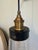 2020s Industrial Blackened Brass & Antique Brass Hanging Glass Wall Sconces - a Pair For Sale - Image 5 of 6