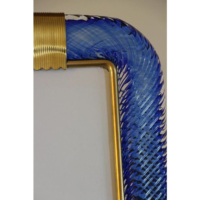 Blue Sapphire Blue Murano Glass Frame, 2000s For Sale - Image 8 of 17