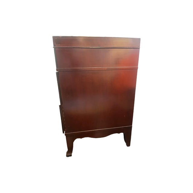English 20th Century English Georgian Revival Mahogany Pedestal Desk For Sale - Image 3 of 10