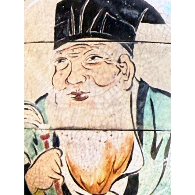 Rare Japanese Ceramic Glazed Inro with Ojime Ogata Kenzan Edo Period For Sale - Image 11 of 15