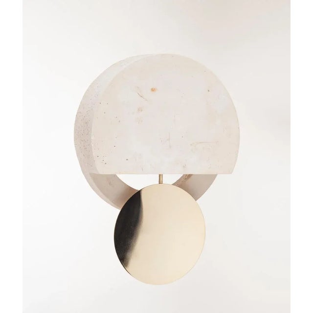 Pendulum white clock by turbina dimensions: d 22 x w 16 x h 5 cm materials: stone cast, nickel, plated brass also...