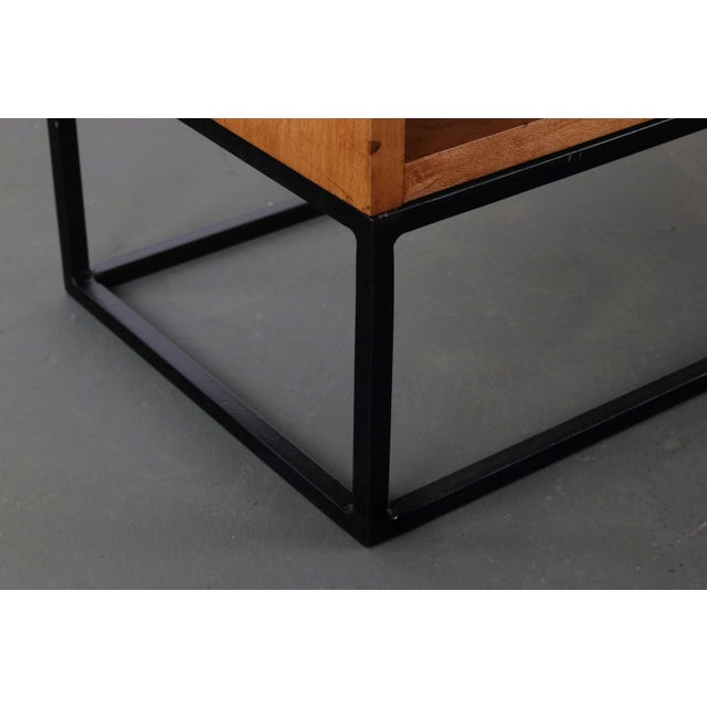 Paul McCobb Bookcase with Geometric Iron Base, Planner Group Series For Sale In Orlando - Image 6 of 10