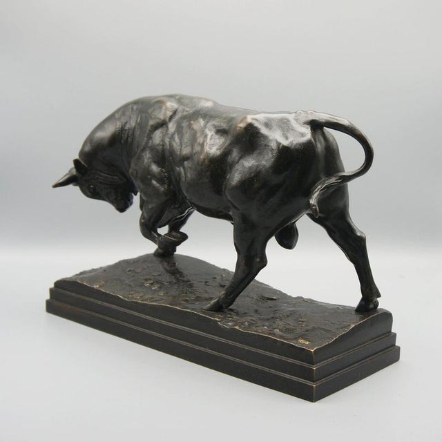 Standing Bull Figurine by Antoine Louis Barye For Sale - Image 9 of 14