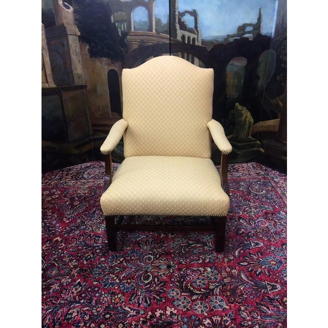 Item: Antique Chair Frame with more Modern Upholstery. Age & Condition: Chair Frame is likely 1930s. Upholstery is more...