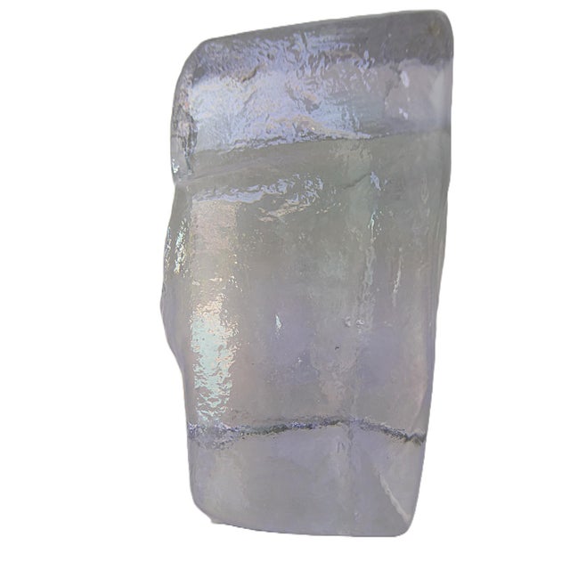 Mid-Century Modern Erik Höglund Scandinavian Modern Ice Man Leaded Glass Figure, Boda, Sweden 1960s. For Sale - Image 3 of 11