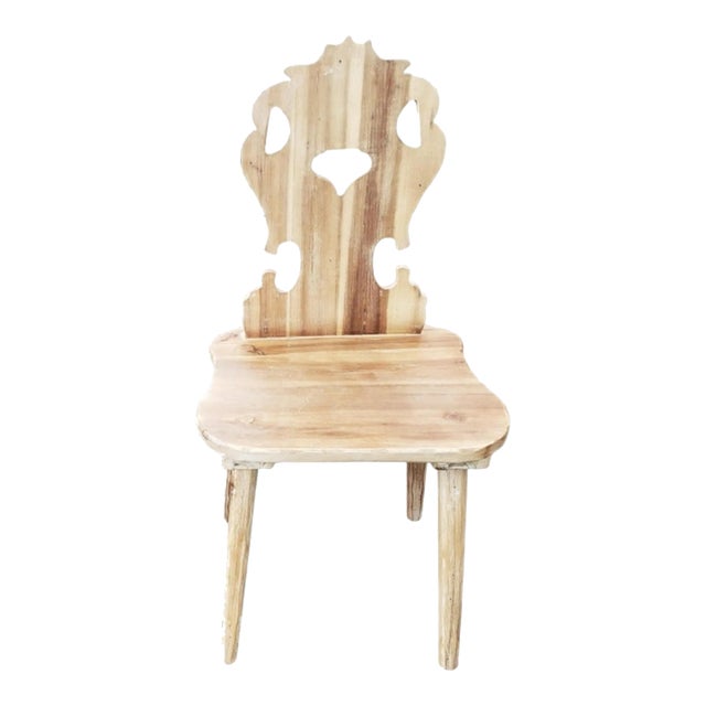 Vintage Alpine Swiss Chair Circa 1960s For Sale