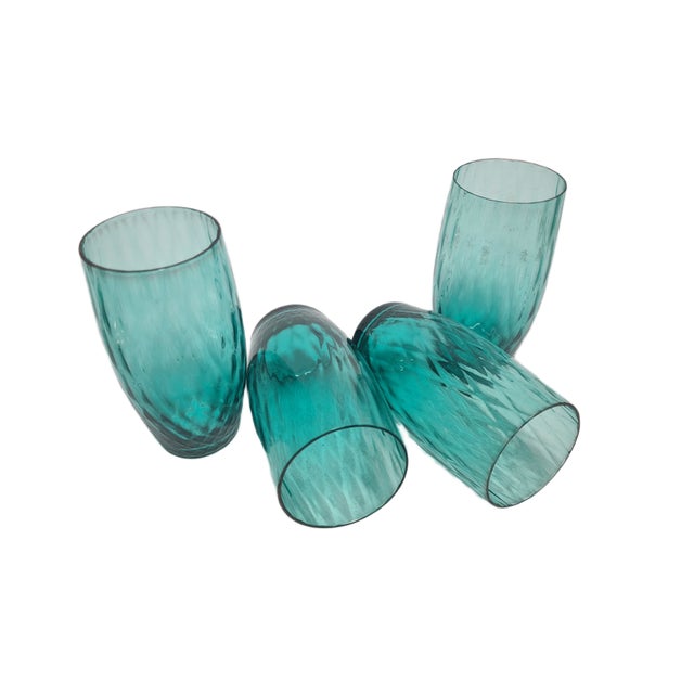 Vintage Cocktail Glasses by Sarnecki for Krosno Glassworks, Poland, 1970s, Set of 4 For Sale - Image 6 of 13