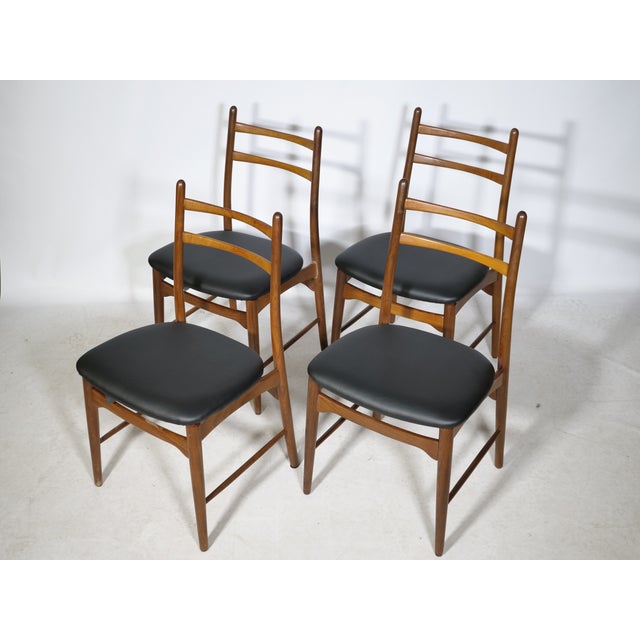 Mid-Century Modern Teak Dining Chairs by Georg Leowald, 1960s, Set of 4 For Sale - Image 10 of 15