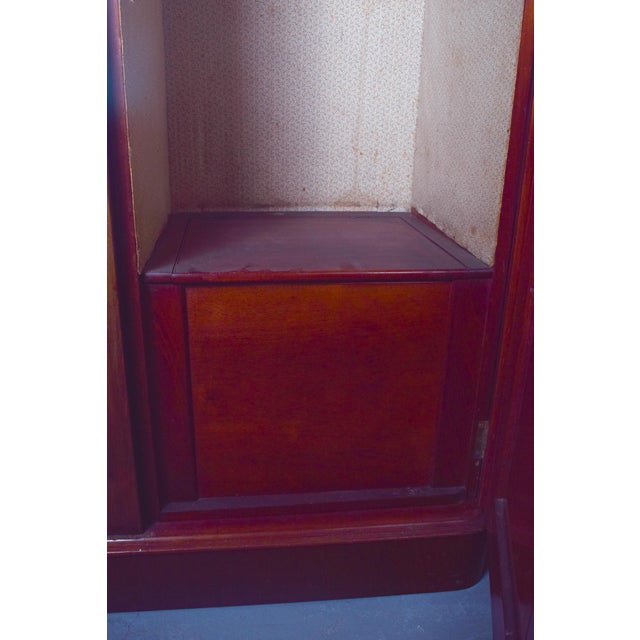 Antique English Three-Door Wardrobe with Mirror, 1910 For Sale - Image 11 of 13