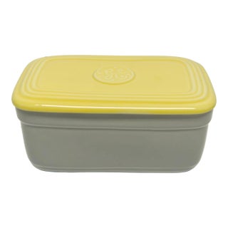 1940s American Art Deco Hall China for General Electric Refrigerator Container With Lid For Sale