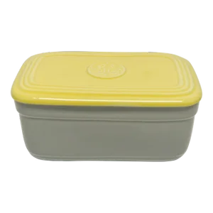 1940s American Art Deco Hall China for General Electric Refrigerator Container With Lid
