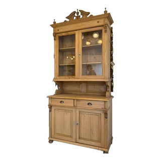 Gründerzeit Spruce Wood Kitchen Sideboard For Sale