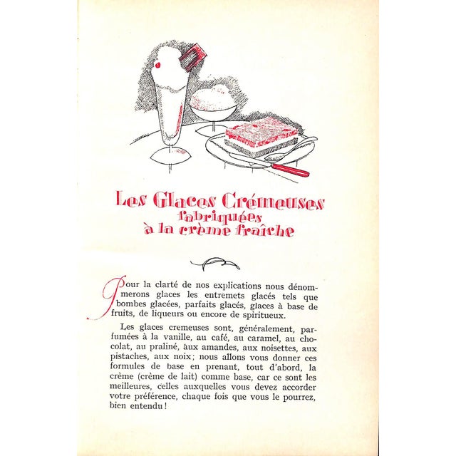 "Entremets Et Boissons Glaces" 1930 Lespine, G. Dumont For Sale - Image 10 of 11